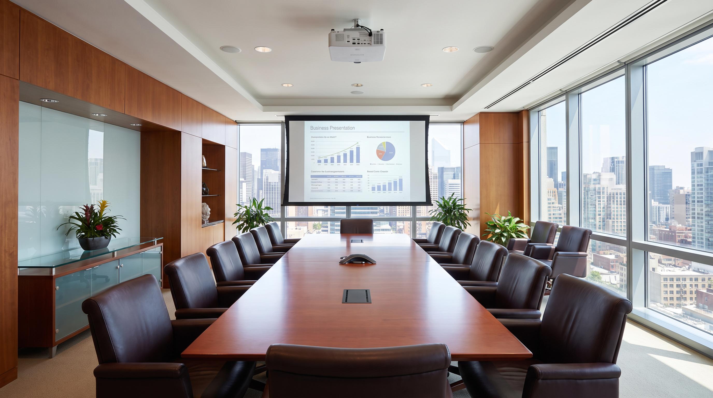 Premium boardroom with 4K projector Unità carrello mobile proiettore tra letti paziente