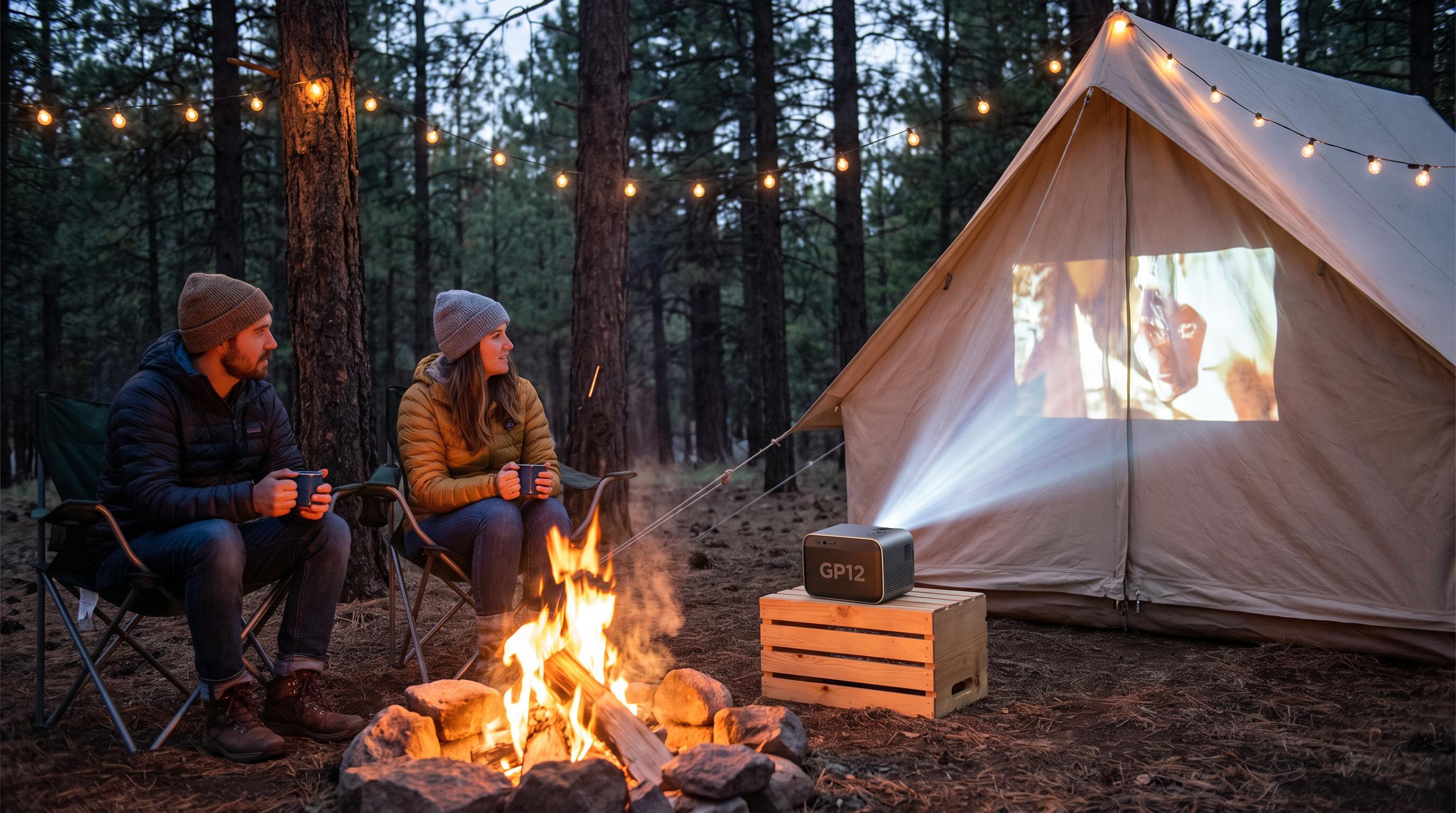 DataMax DP01 outdoor backyard: evening cinema under stars