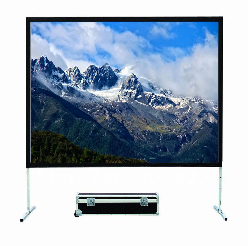 72 Inches Fast Folding Projector Screen Fold Up Matt White Color