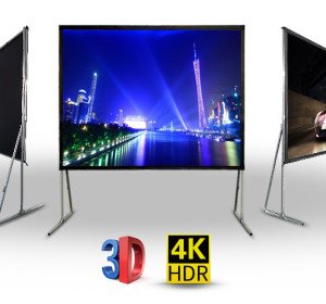 Portable PVC Projector Screen Front Rear 16:9 For Large Stage