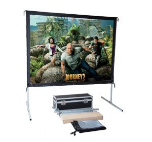 Front Rear 84 Inches Foldable Projector Screen 4:3 frame Matt White